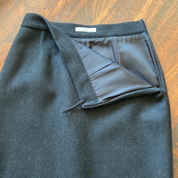Prada Virgin Wool Pencil Skirt Charcoal Grey Size 42 - Picture 5 of 13